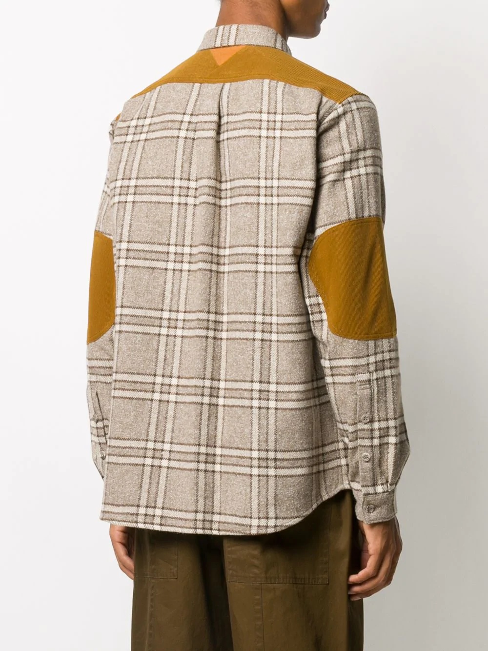 checked contrast shirt - 4