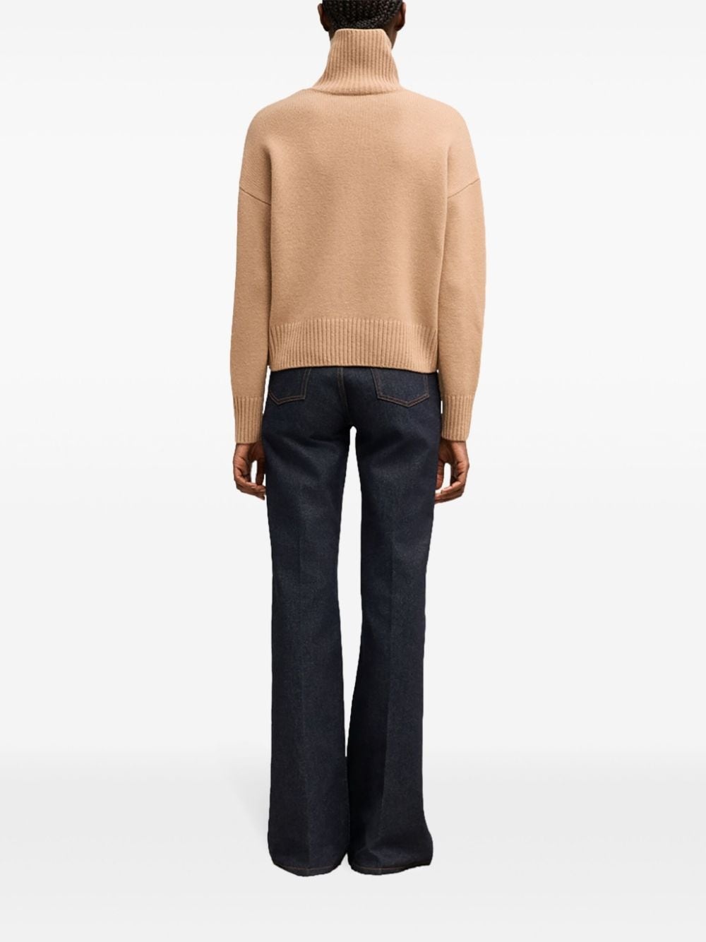 embossed Ami de Coeur roll-neck jumper - 5
