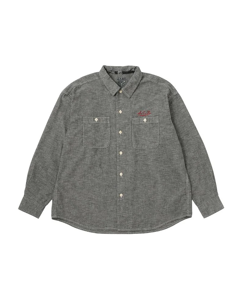 LUMBER CHAMBRAY L/S BLACK - 1