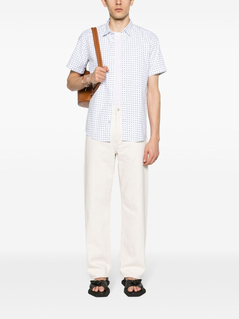 BOSS geometric-print cotton shirt outlook