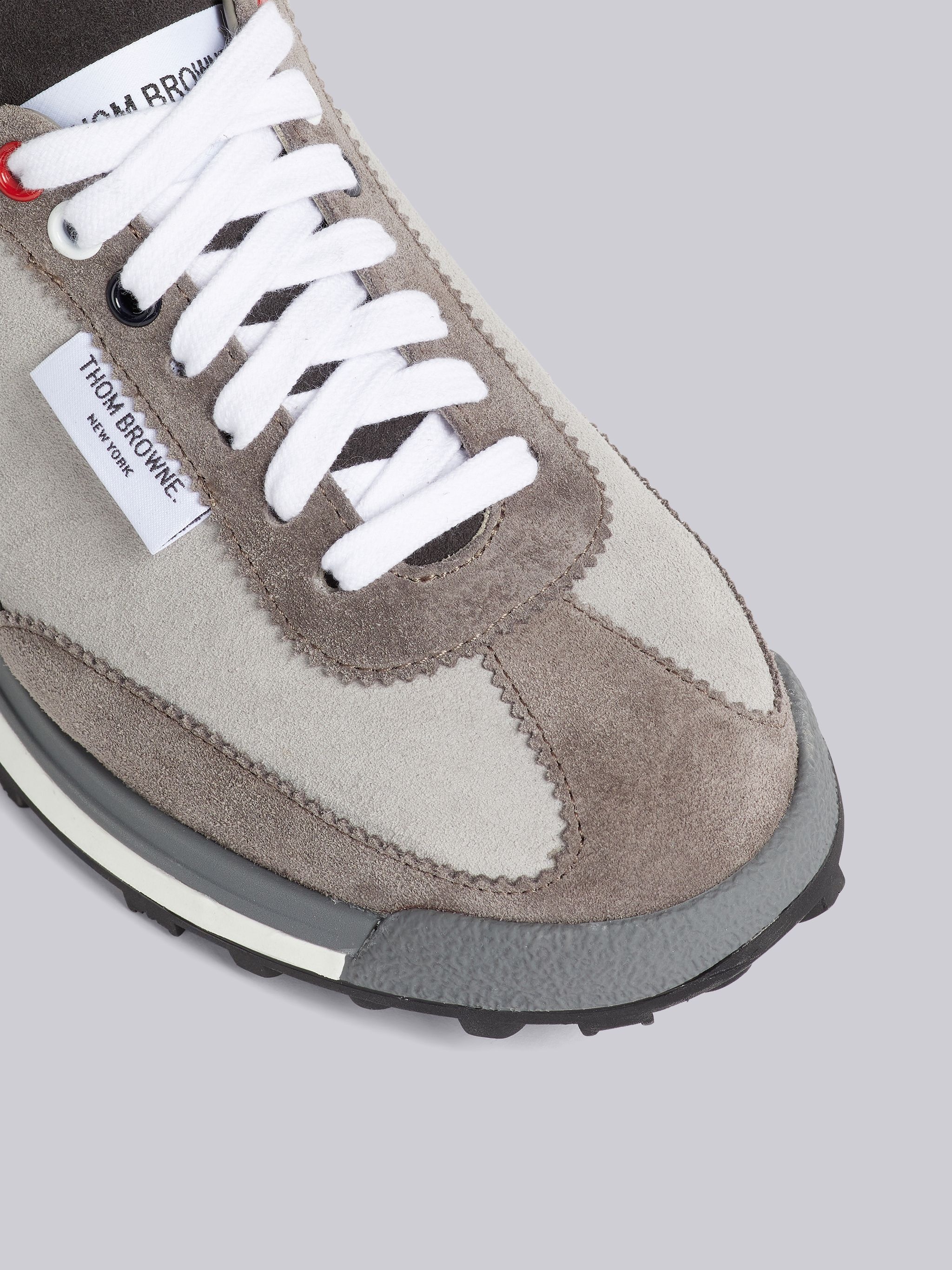 Light Grey Kid Suede Tech Runner - 2