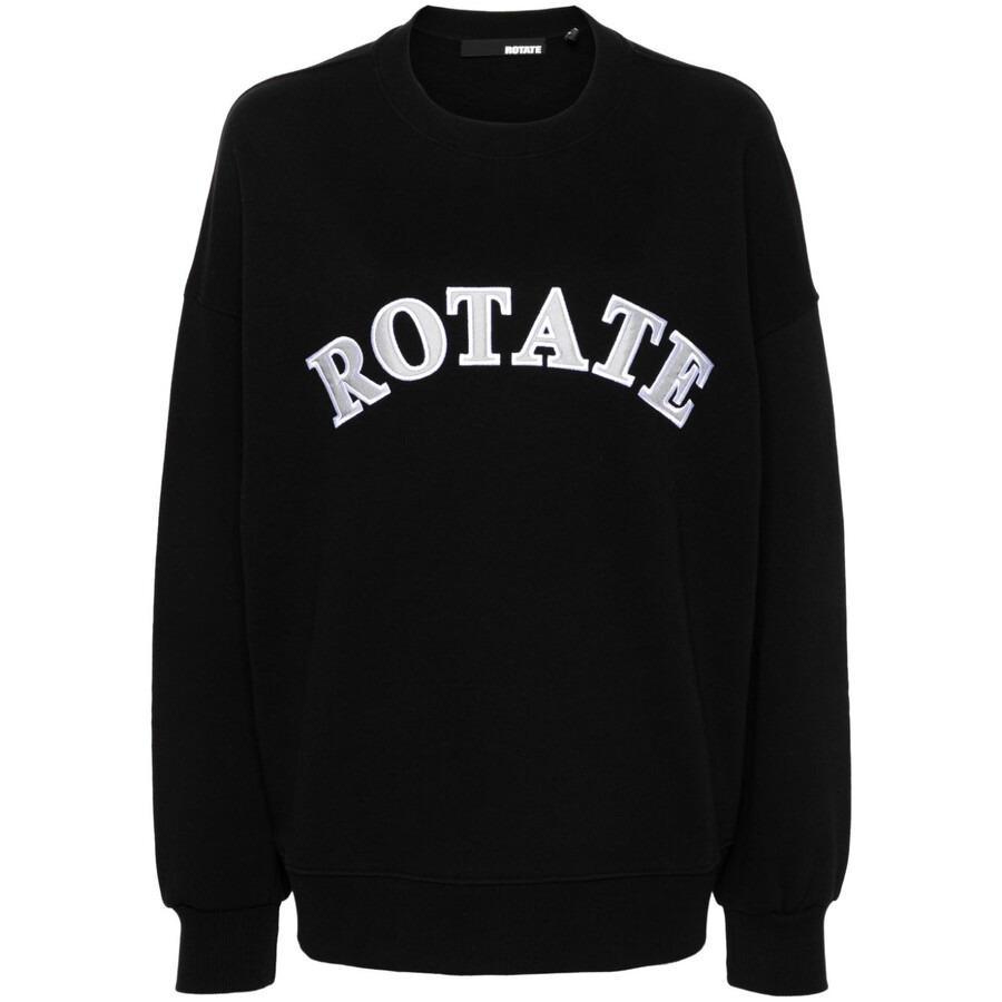 Rotate Ladies Black Crewneck Logo Sweatshirt - 5