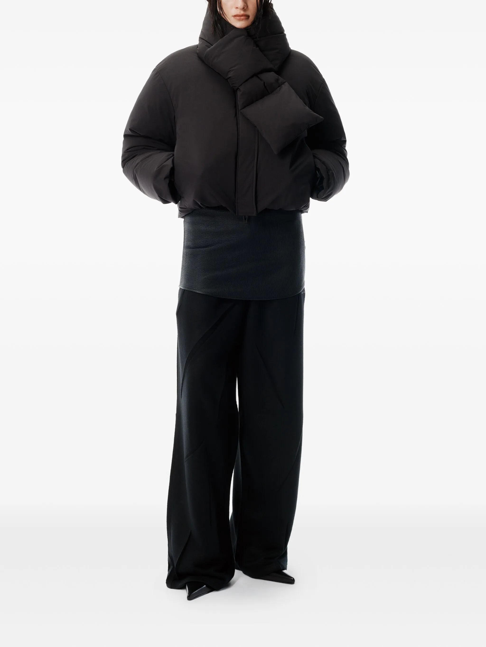 cropped puffer jacket - 2