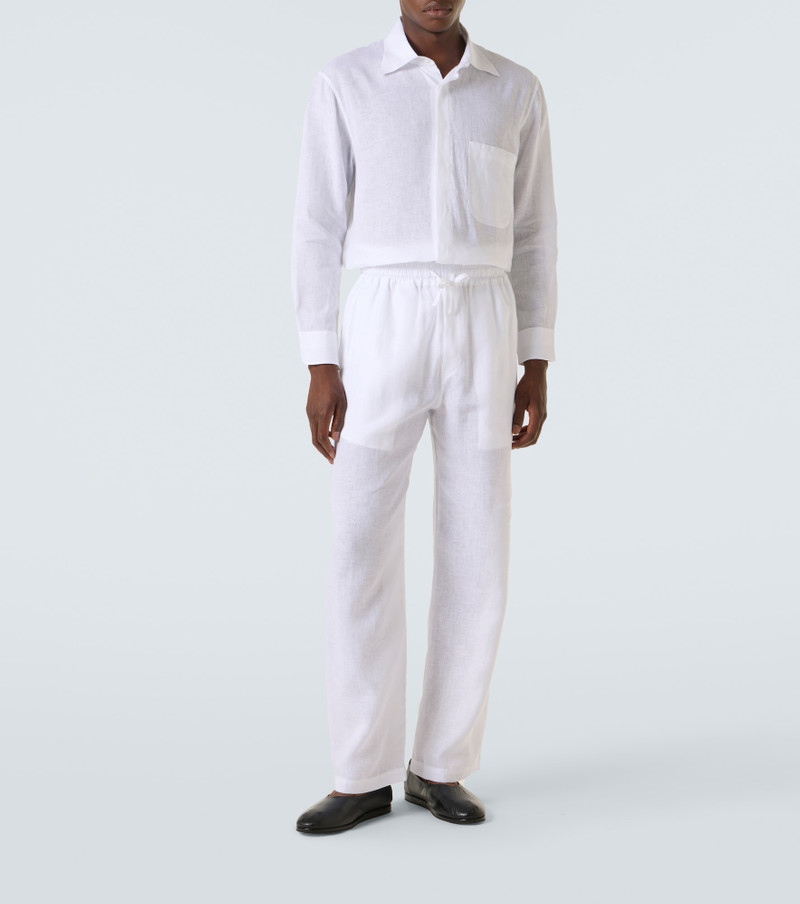 SAMAN AMEL Linen wide-leg pants outlook