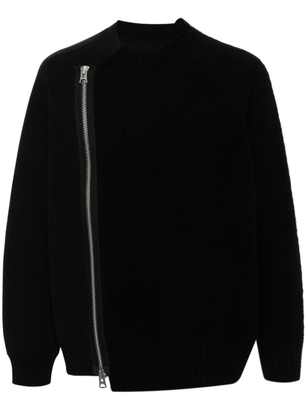 panelled-design sweatshirt - 1