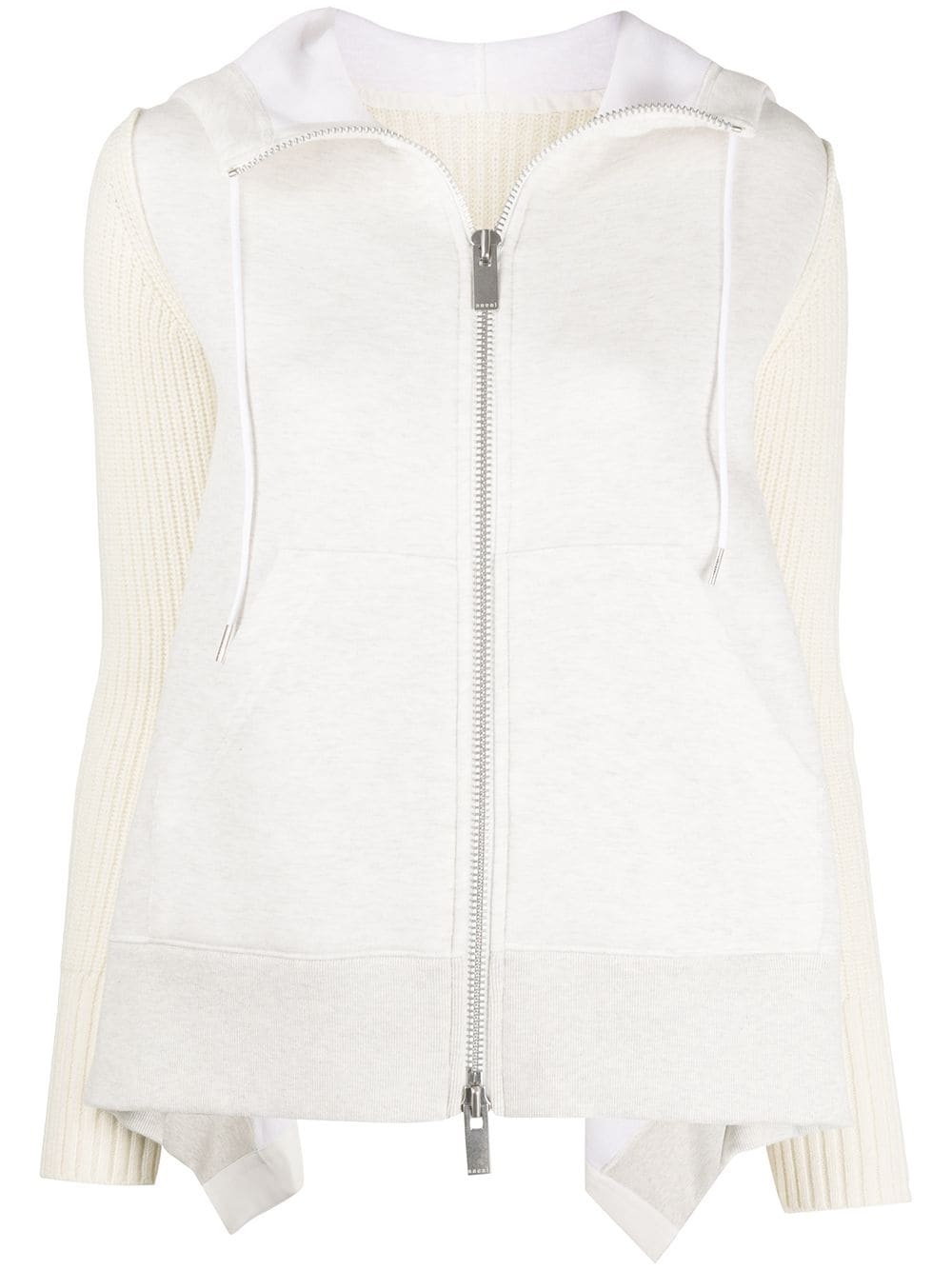 zip-through hooded cardigan - 1