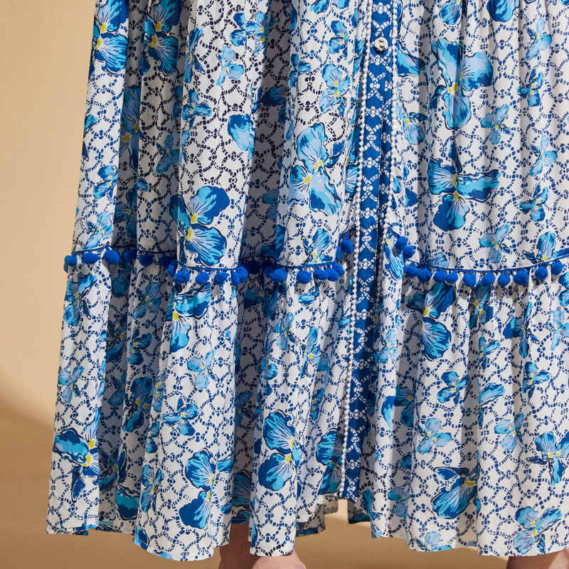 Women Maxi Dress Iris Lace- Vilebrequin x Poupette St Barth 6