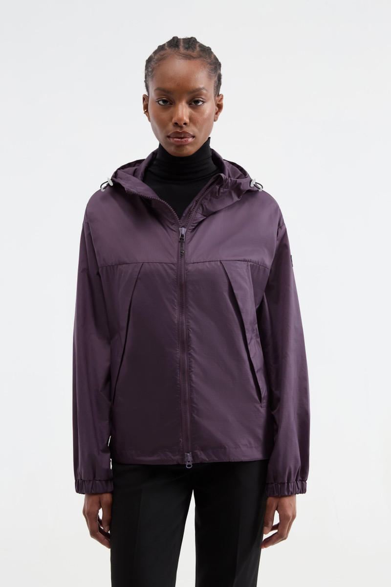 Langley Windbreaker with hood in Vintage Purple 1