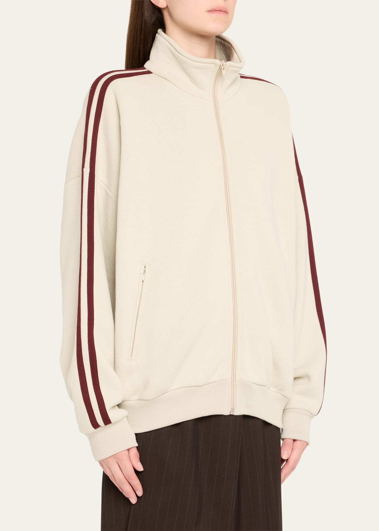 Fleece Zip-Up Track Jacket - 4