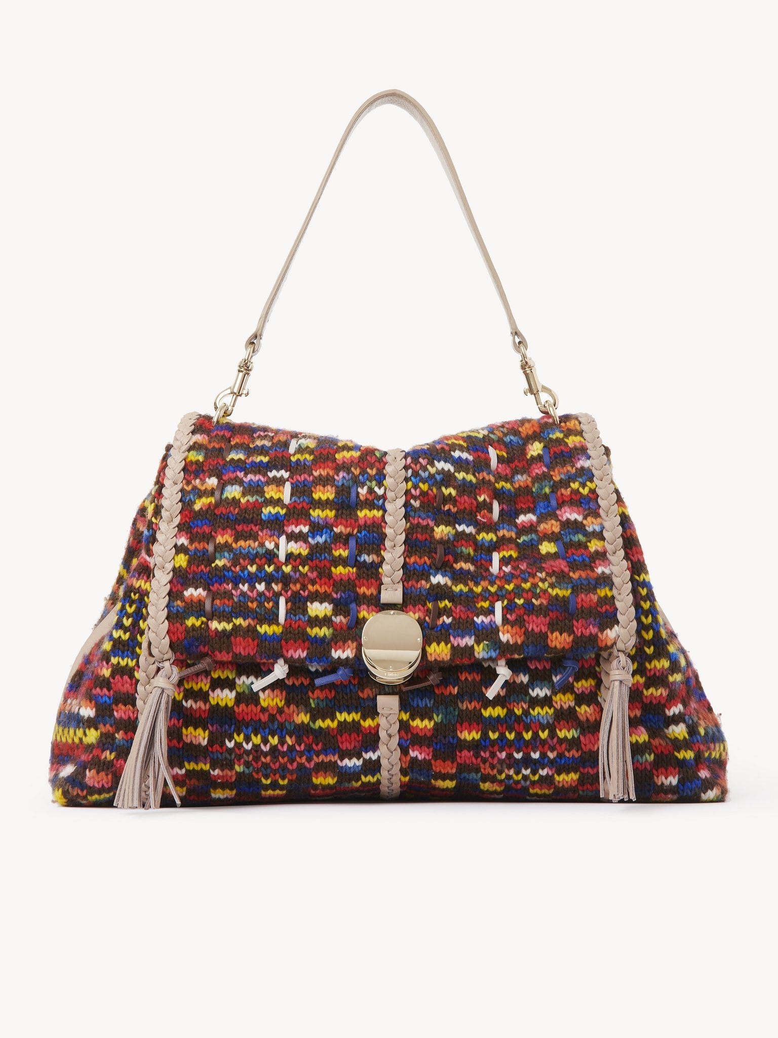 【関税&送料込】Chloe Embroidered Wool Large Penelope Should Chloé Penelope Large wool shoulder bag Chloe