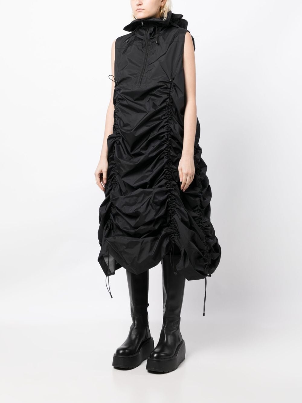 half-zip A-line dress - 3