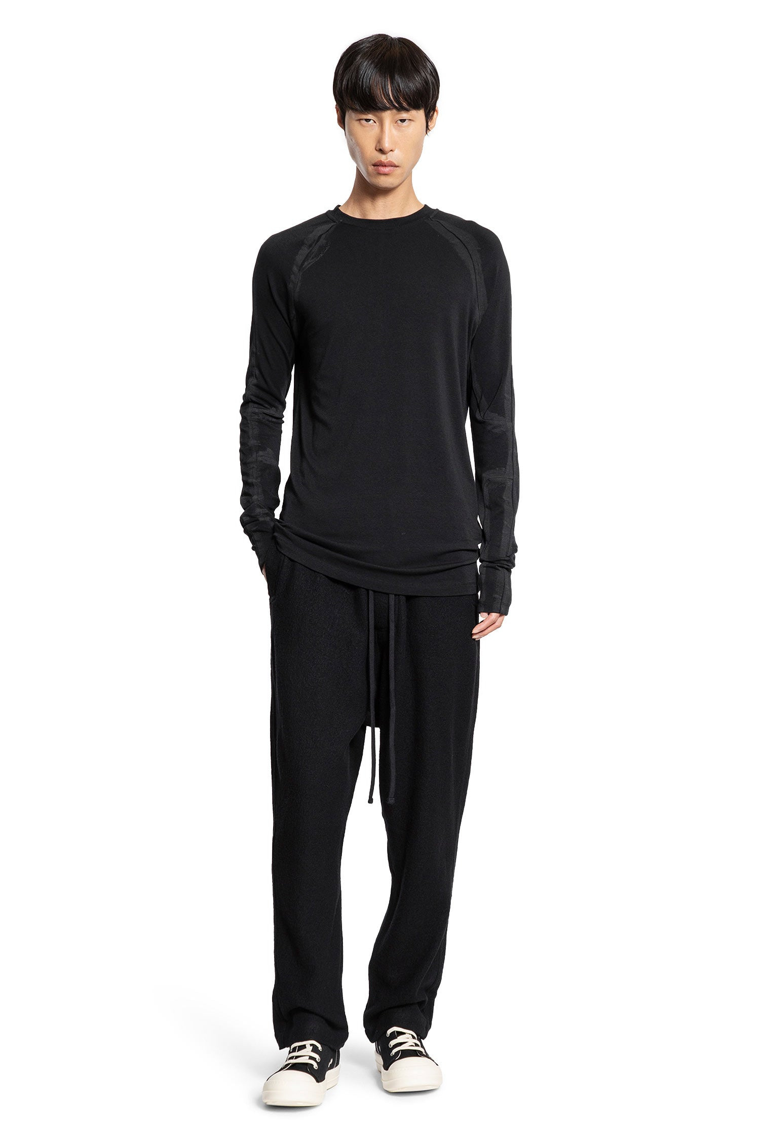 Stretch Cotton Modal Long Sleeve T-shirt - 5