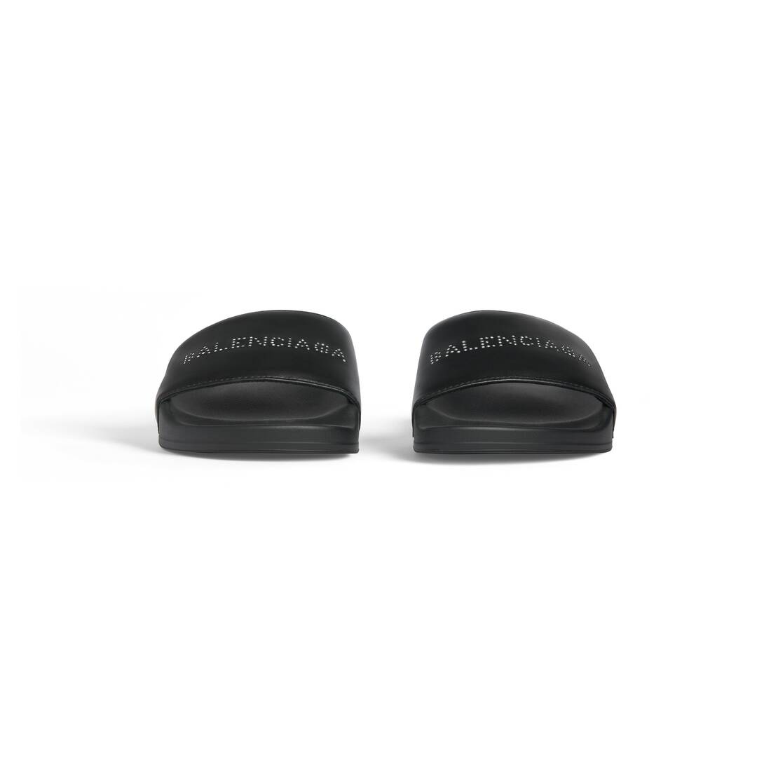 Women's Pool Slide Sandal With Rhinestones in Black - 3