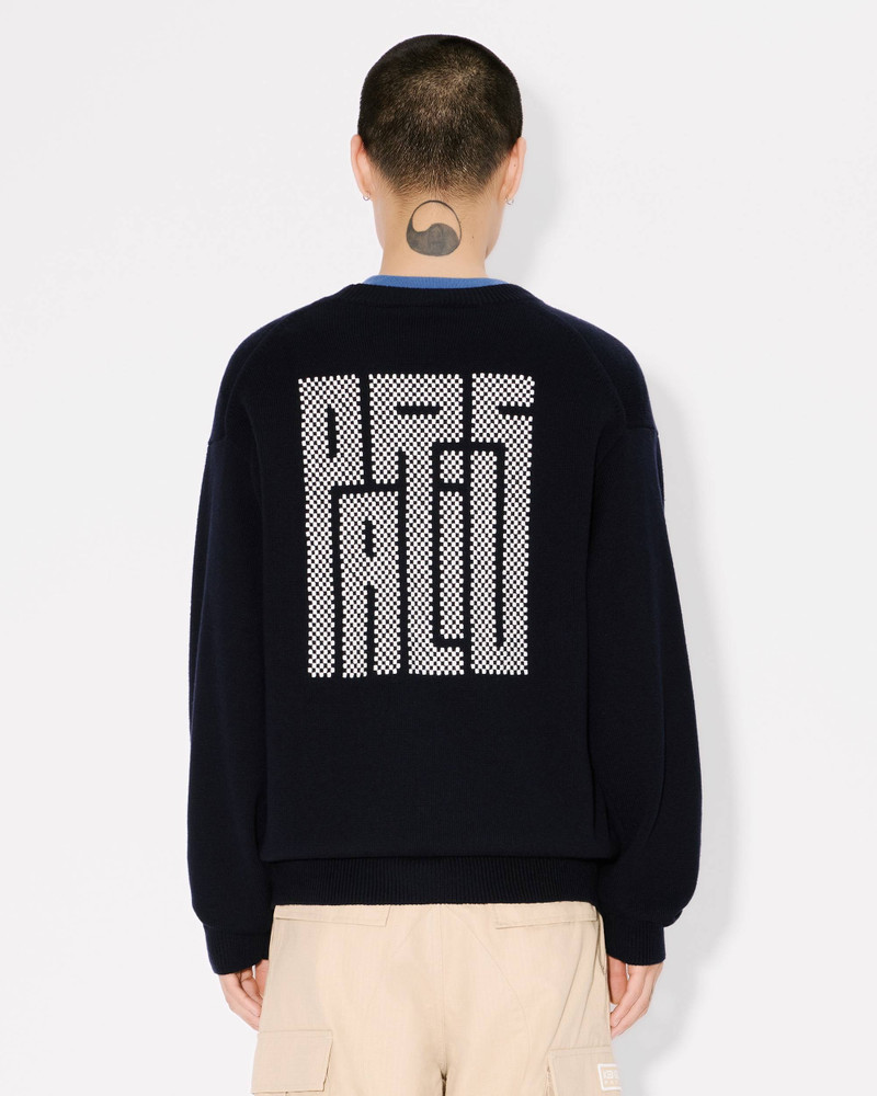 'KENZO Kamon' embroidered jumper in wool and cotton 4