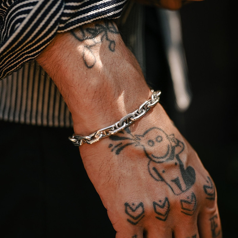 Iron Heart BS-M22-AA GOOD ART HLYWD Model 22 Bracelet Size AA - Sterling Silver outlook