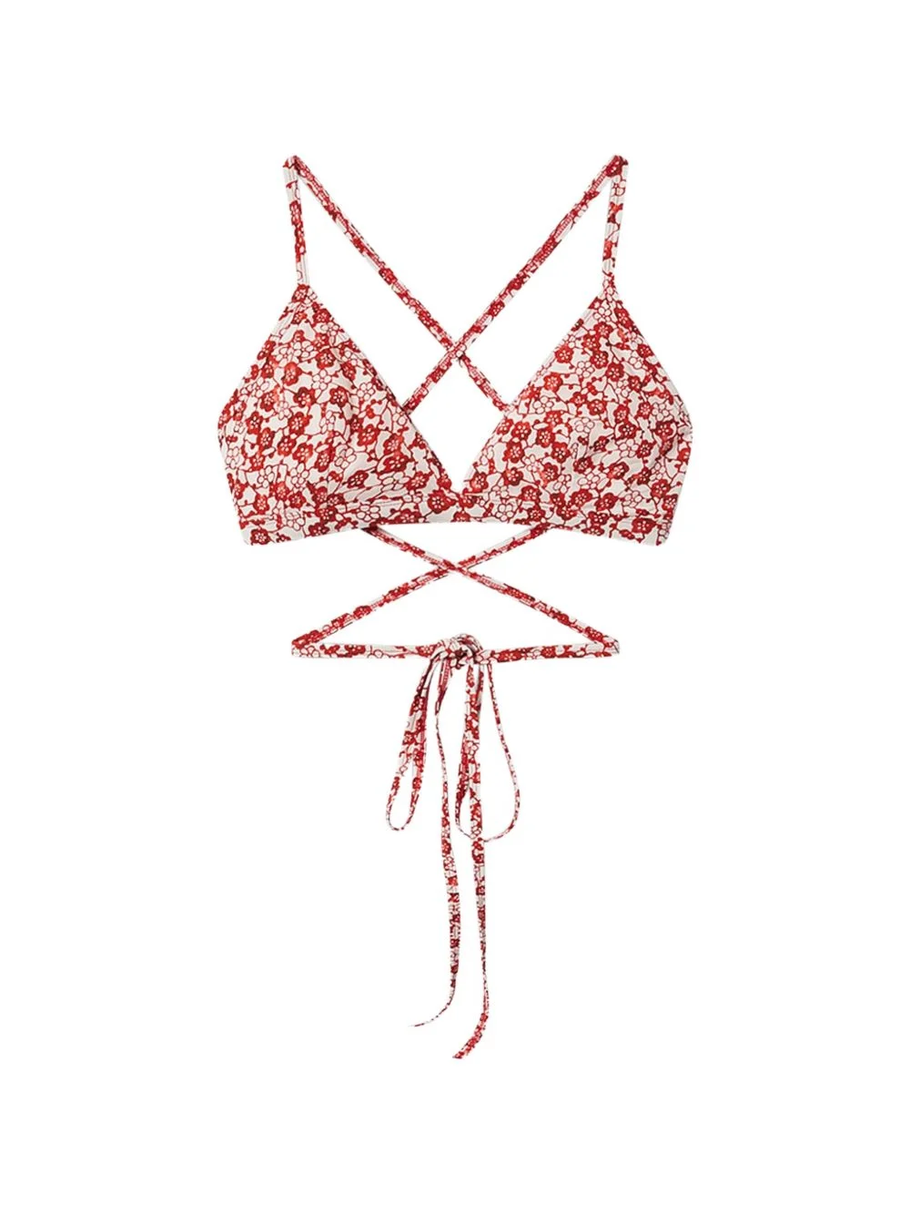 Solange floral-print bikini top - 1