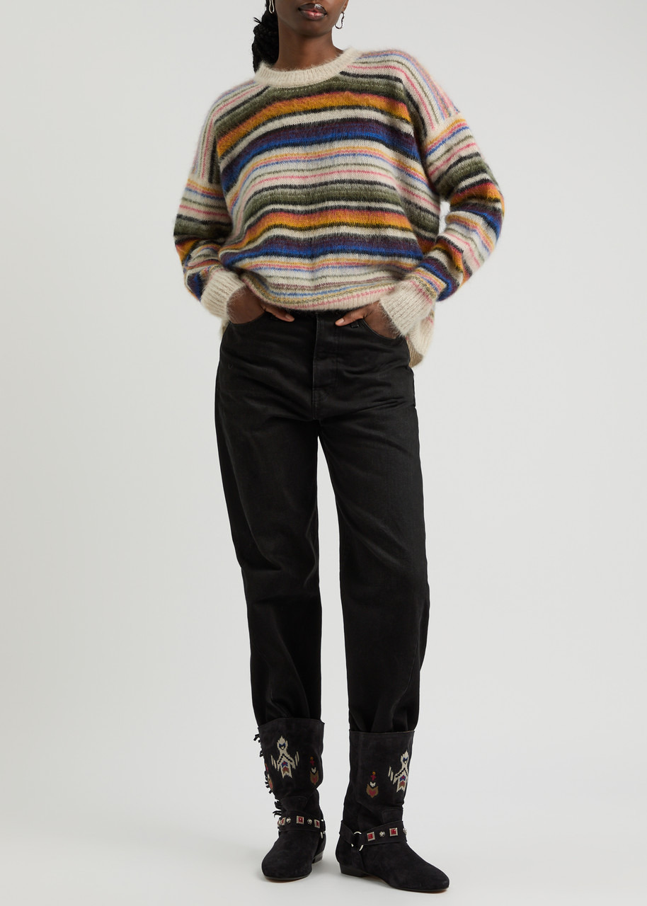 Isabel Marant étoile Drussell Striped Mohair-blend Jumper - 4