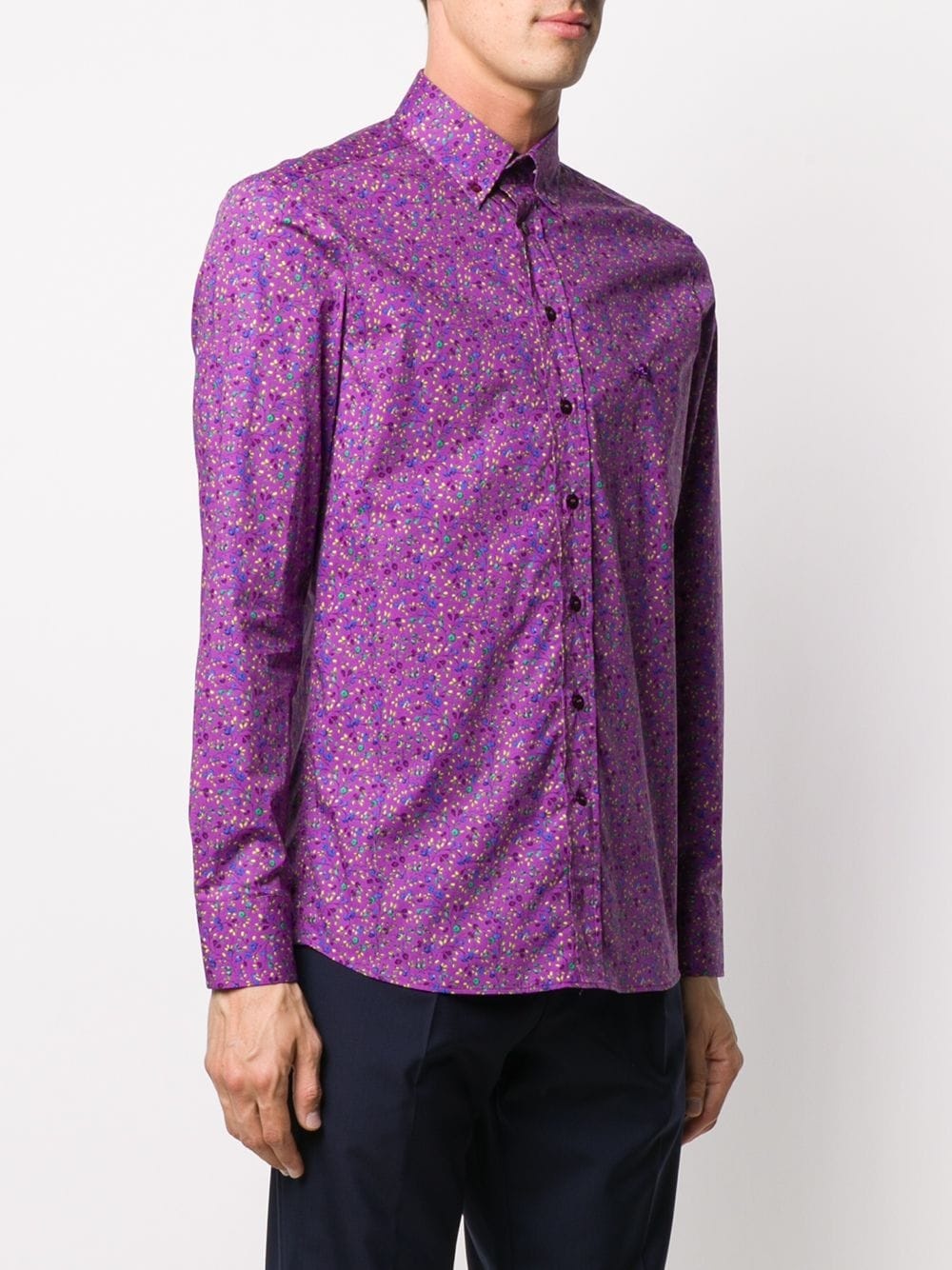 long sleeve floral print shirt - 3