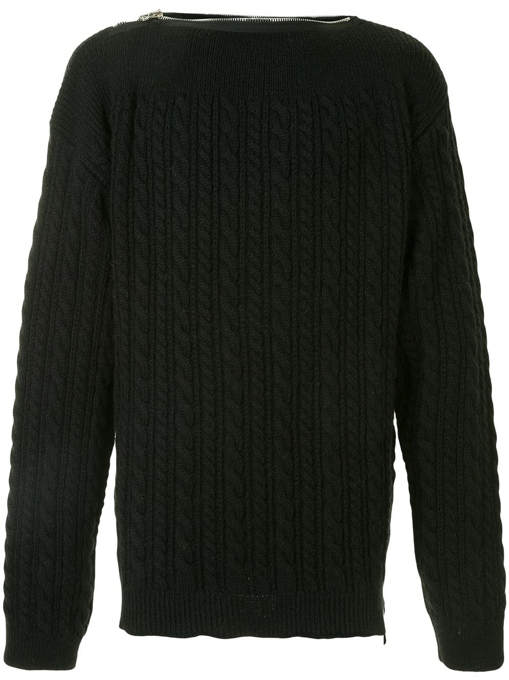 cable-knit wool jumper - 1