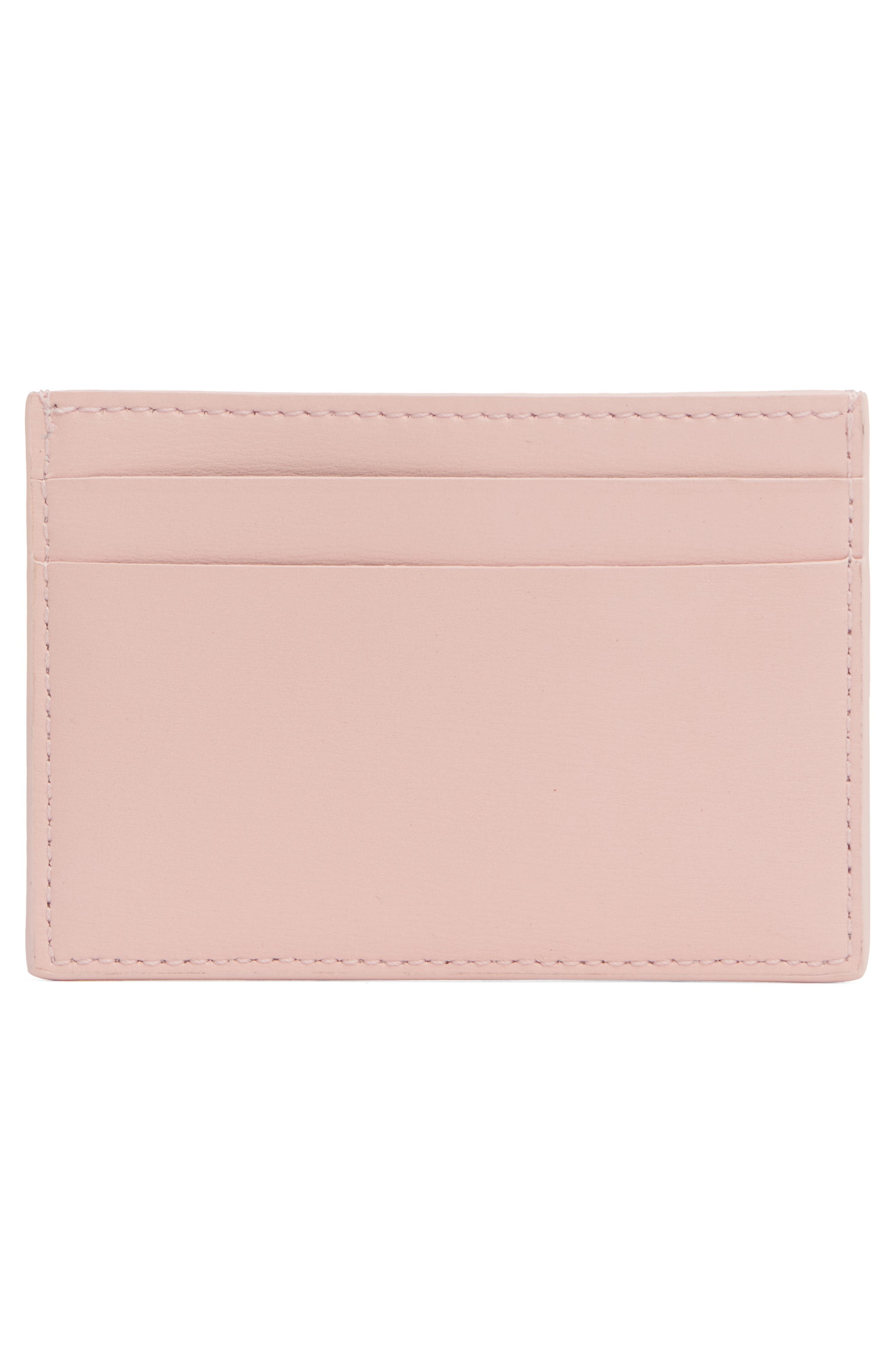 McQueen Foil Logo Card Holder in Rose/Silver at Nordstrom - 4