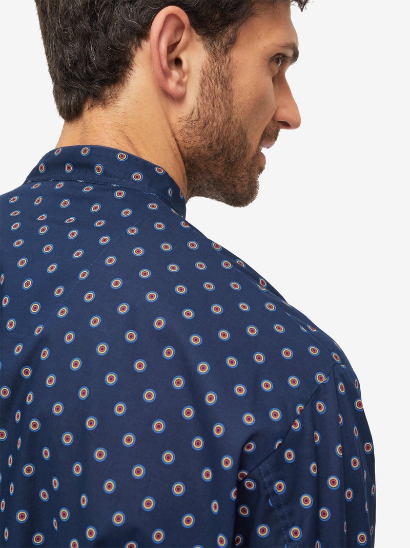 Men's Nightshirt Nelson 90 Cotton Batiste Navy - 6