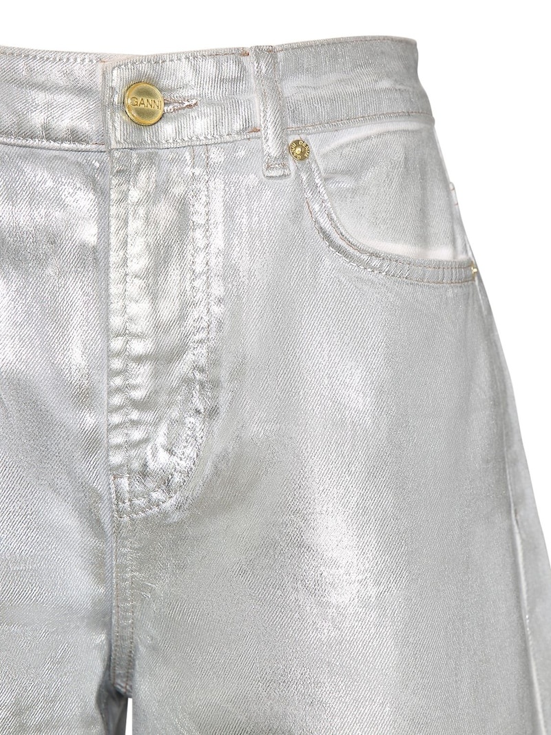 Foil coated denim jeans - 4
