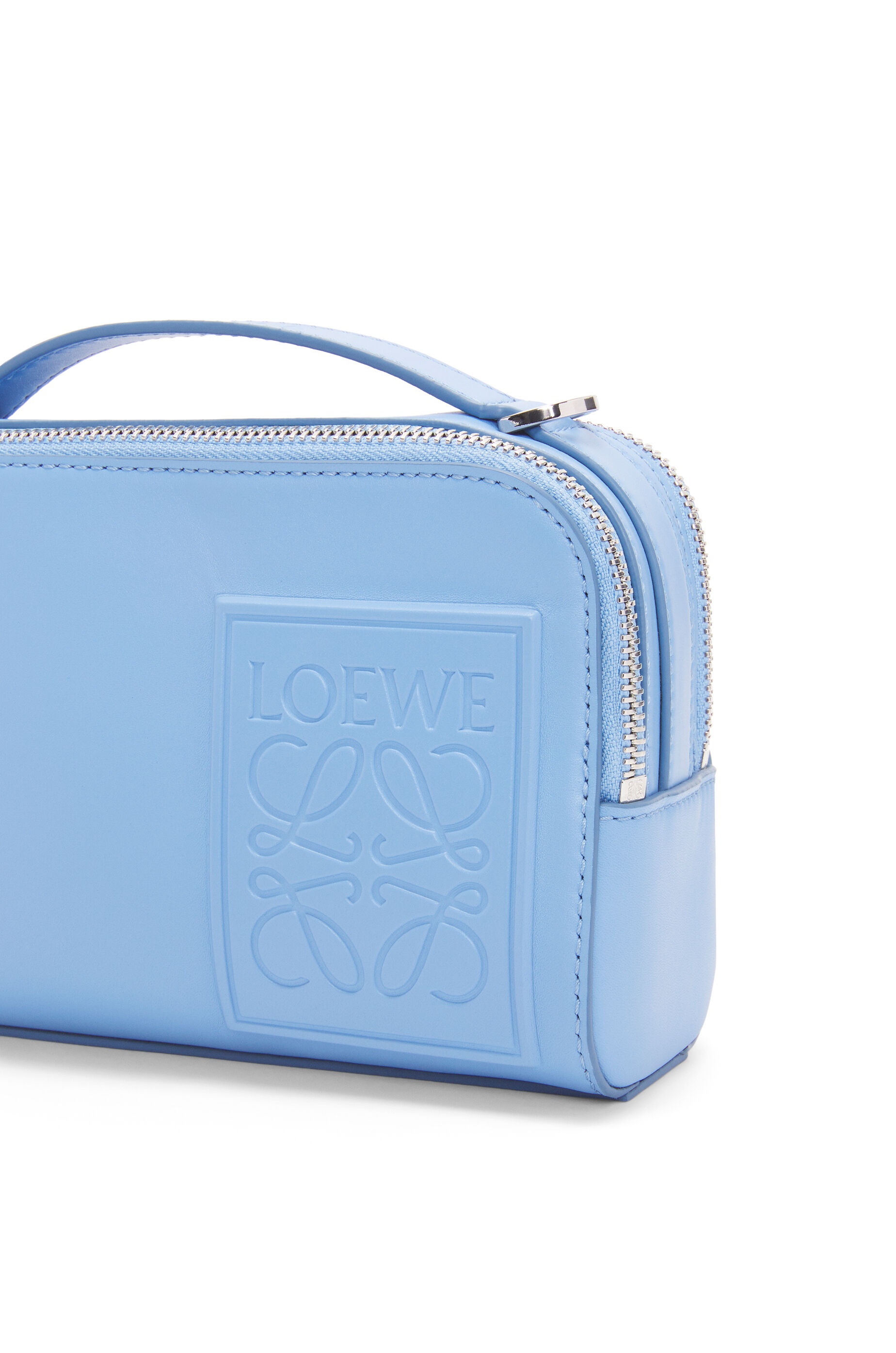 Loewe Mini Satin Calfskin Crossbody Camera Bag in Blue for Men