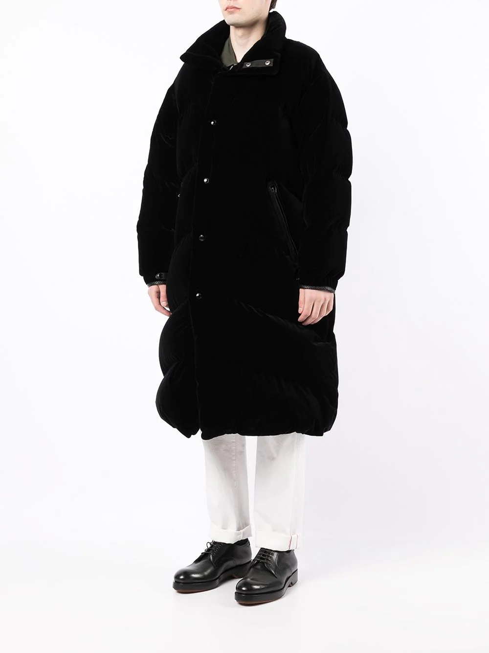 textured-finish padded coat - 3