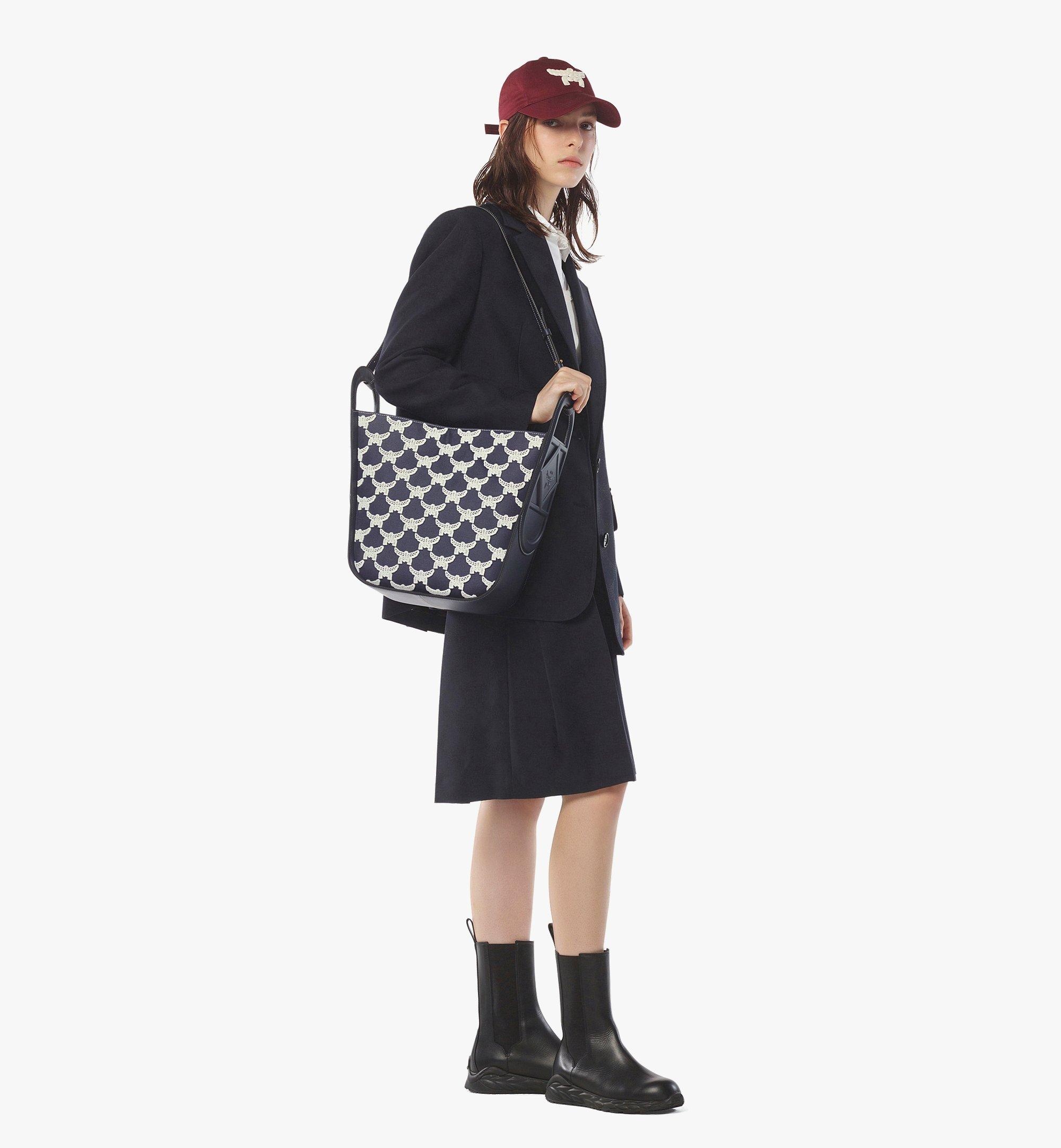 Mode Travia Tote in Leather and Laurel Flocking - 7