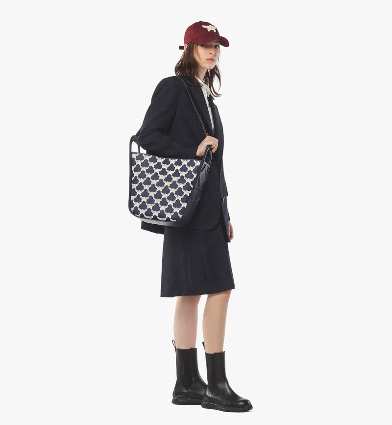 Mode Travia Tote in Leather and Laurel Flocking 7