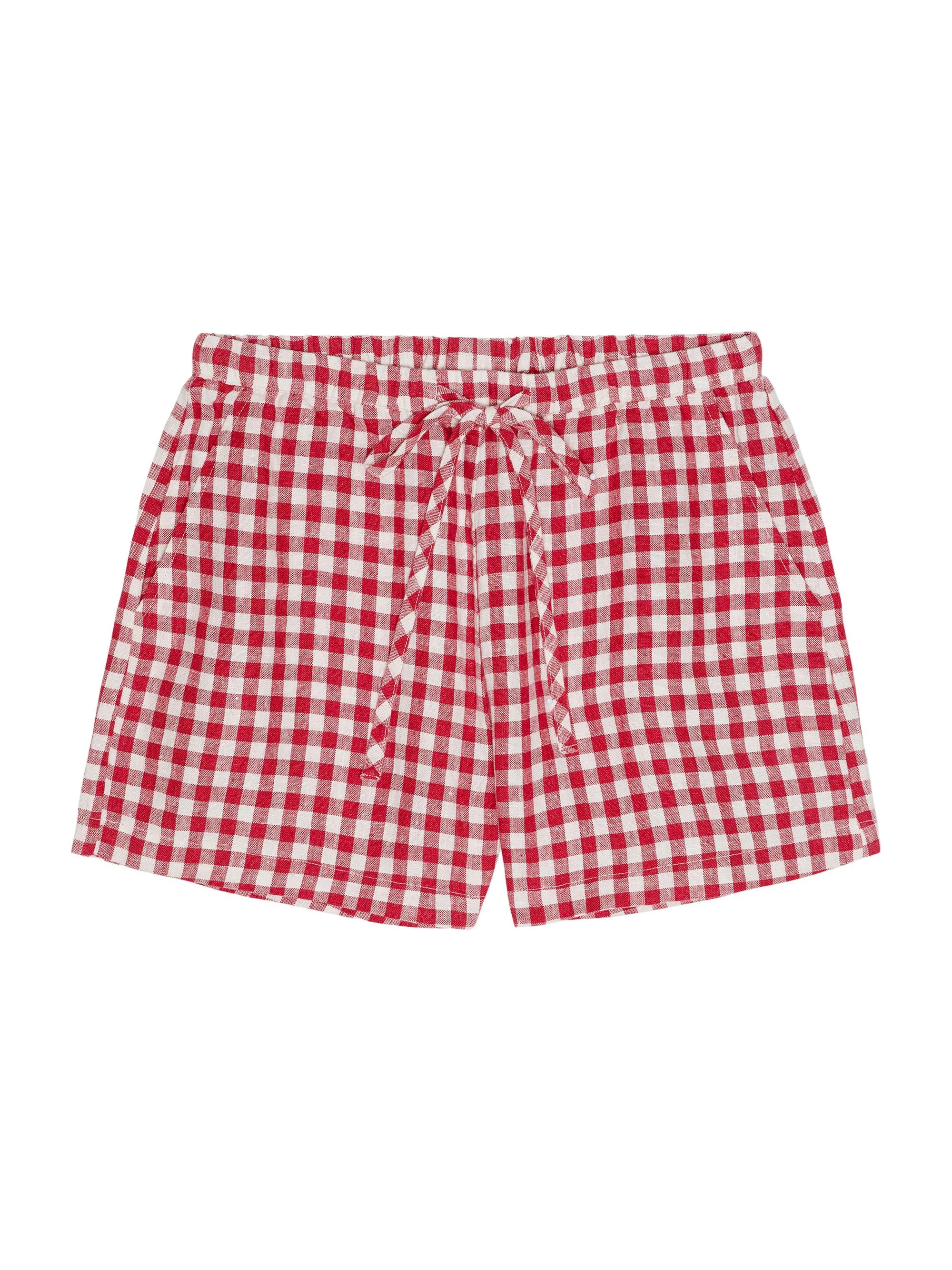 Women's Jenner Gingham Linen Shorts - Picnic Check - 1