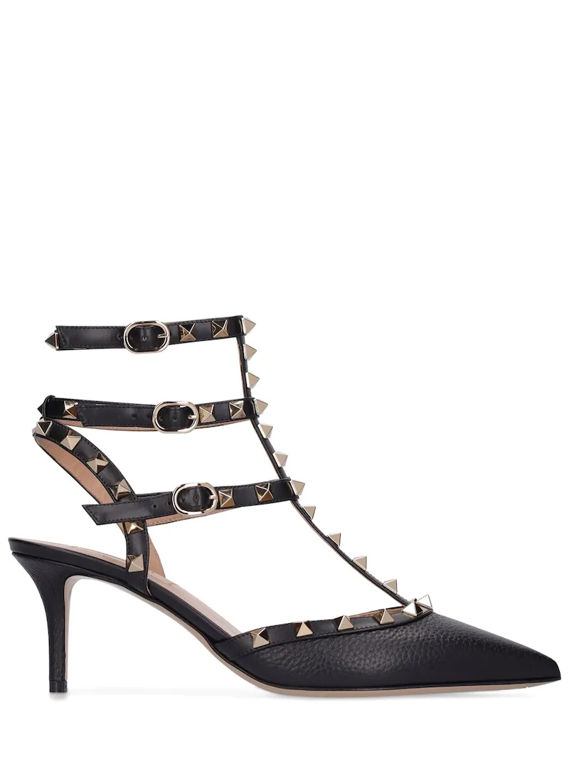 65mm Rockstud leather pumps - 1