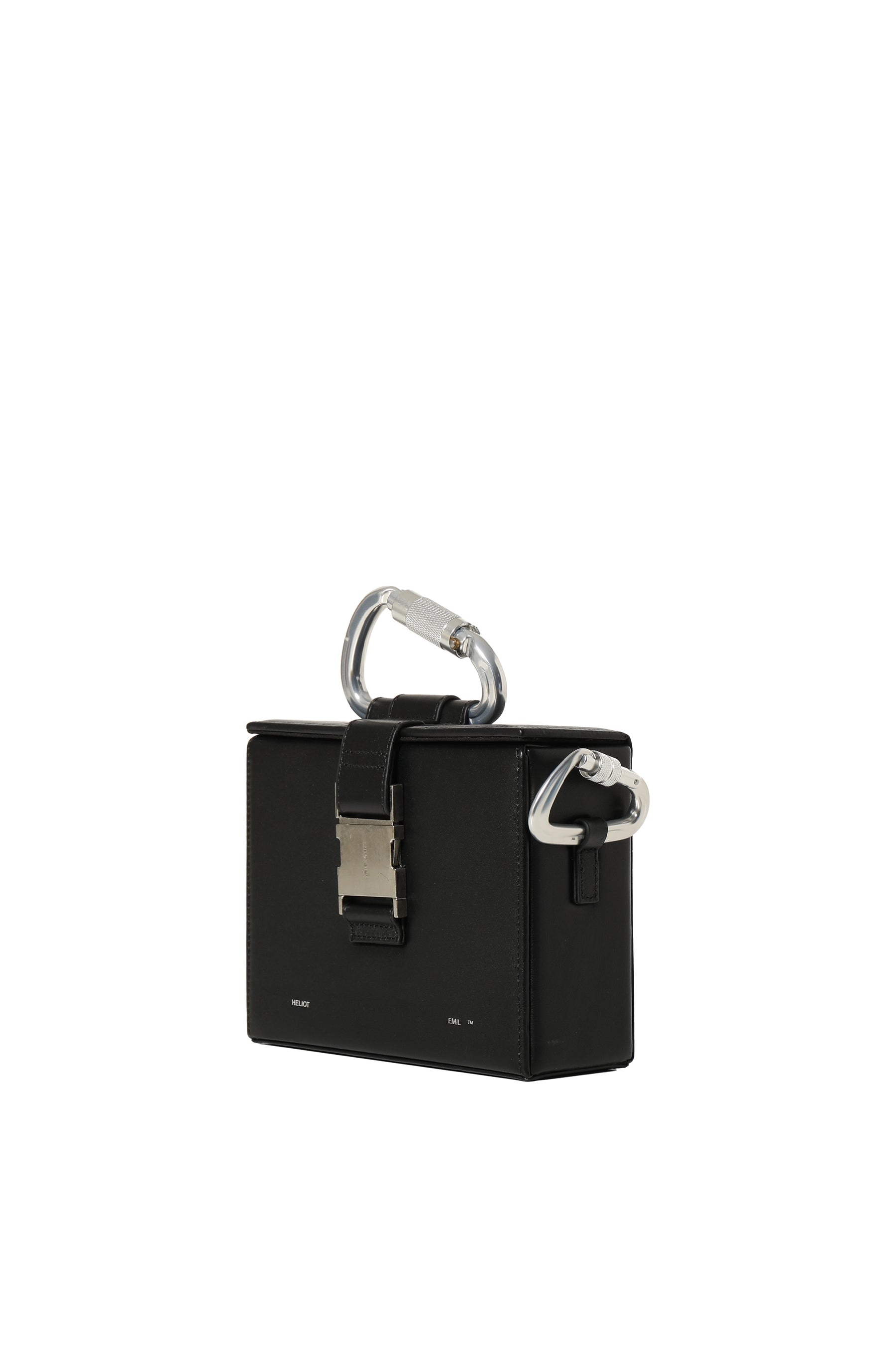 LEATHER CARABINER BOX BAG / BLK - 4