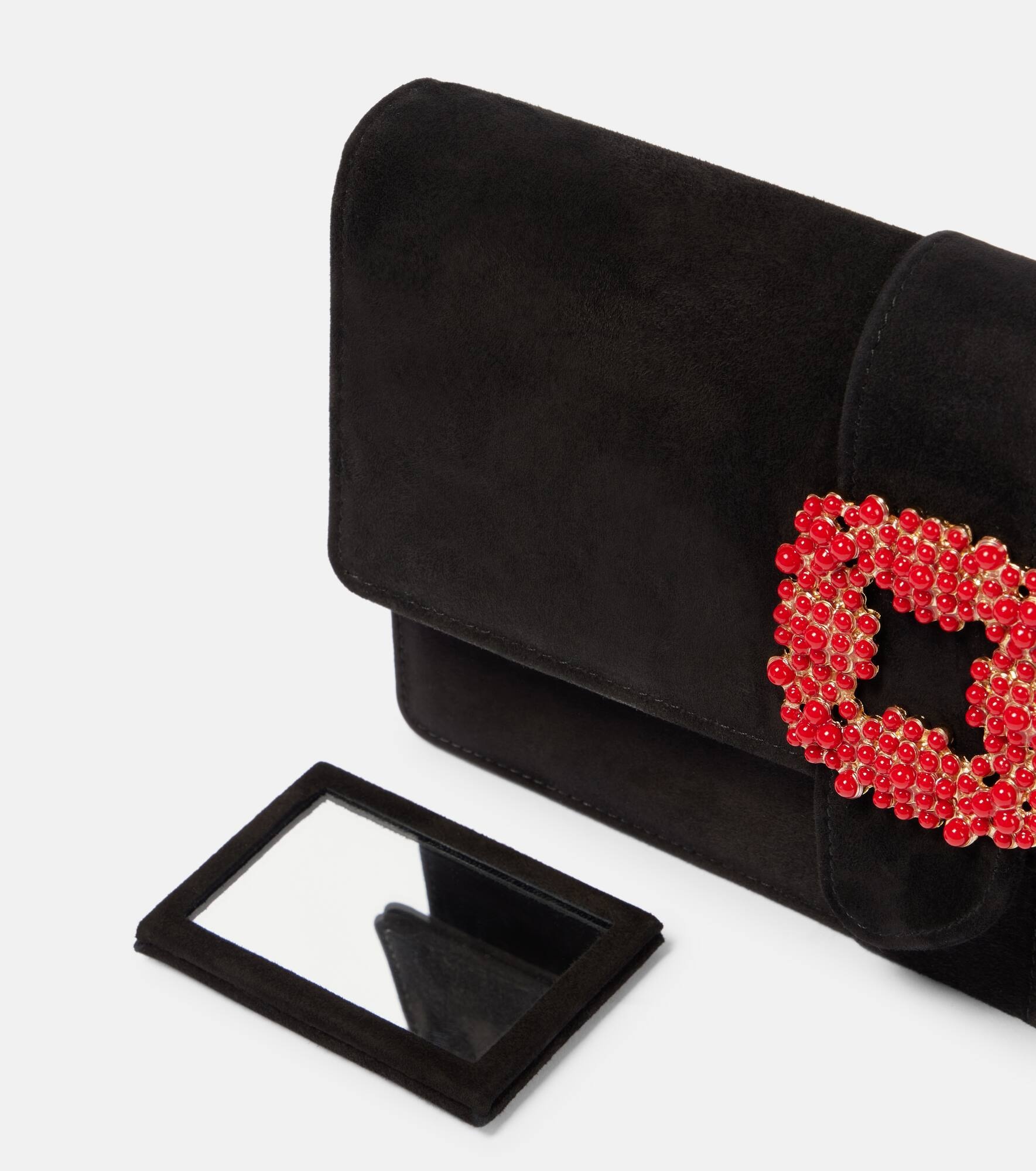 Capri embellished suede clutch - 6