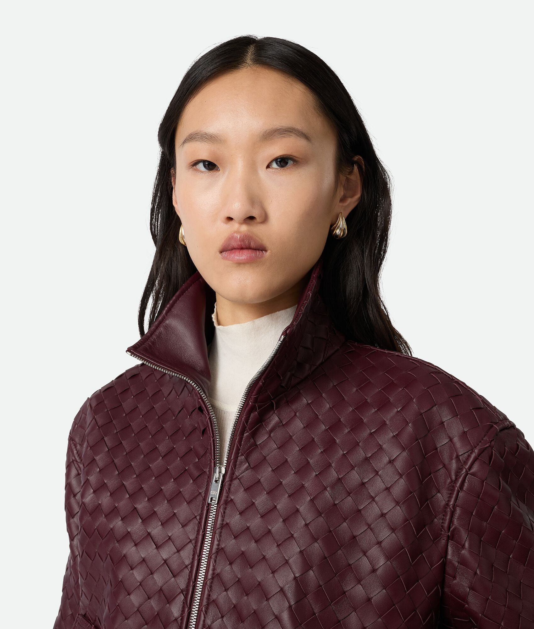 Intrecciato Leather Blouson - 4