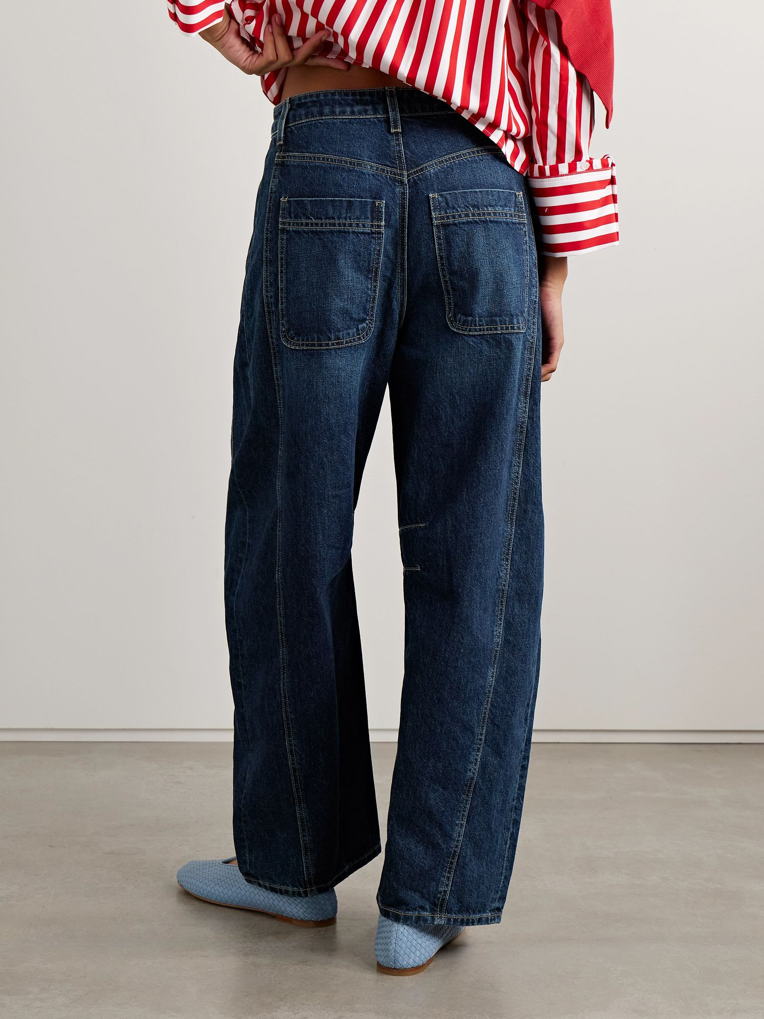 High-rise tapered jeans Dark denim - 3
