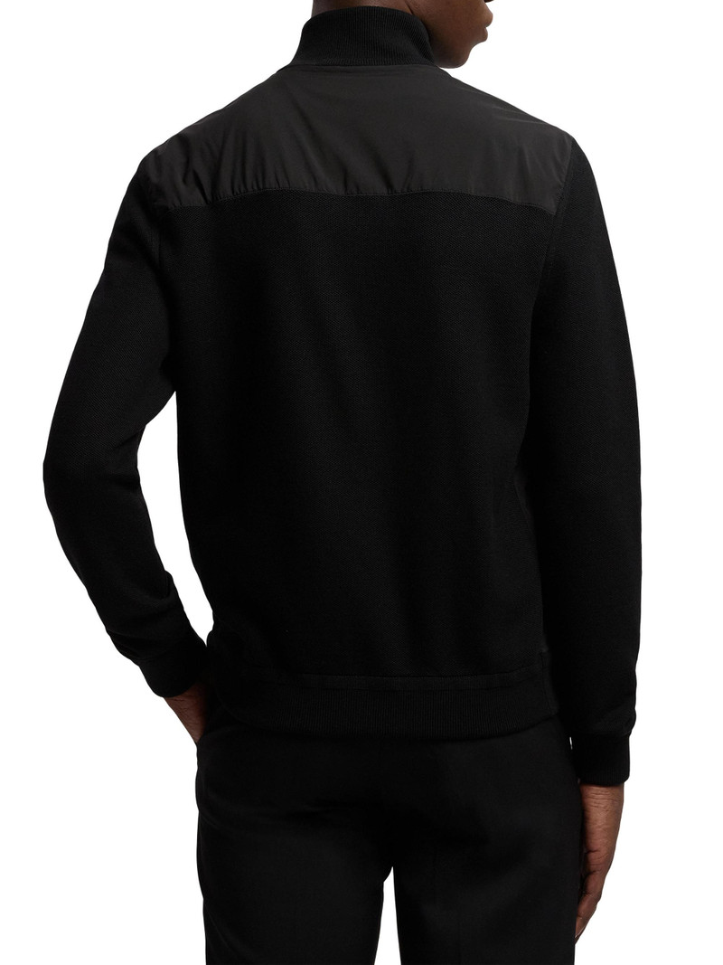 Men's Hybrid Knit Full-Zip Sweater - Classic Black 5