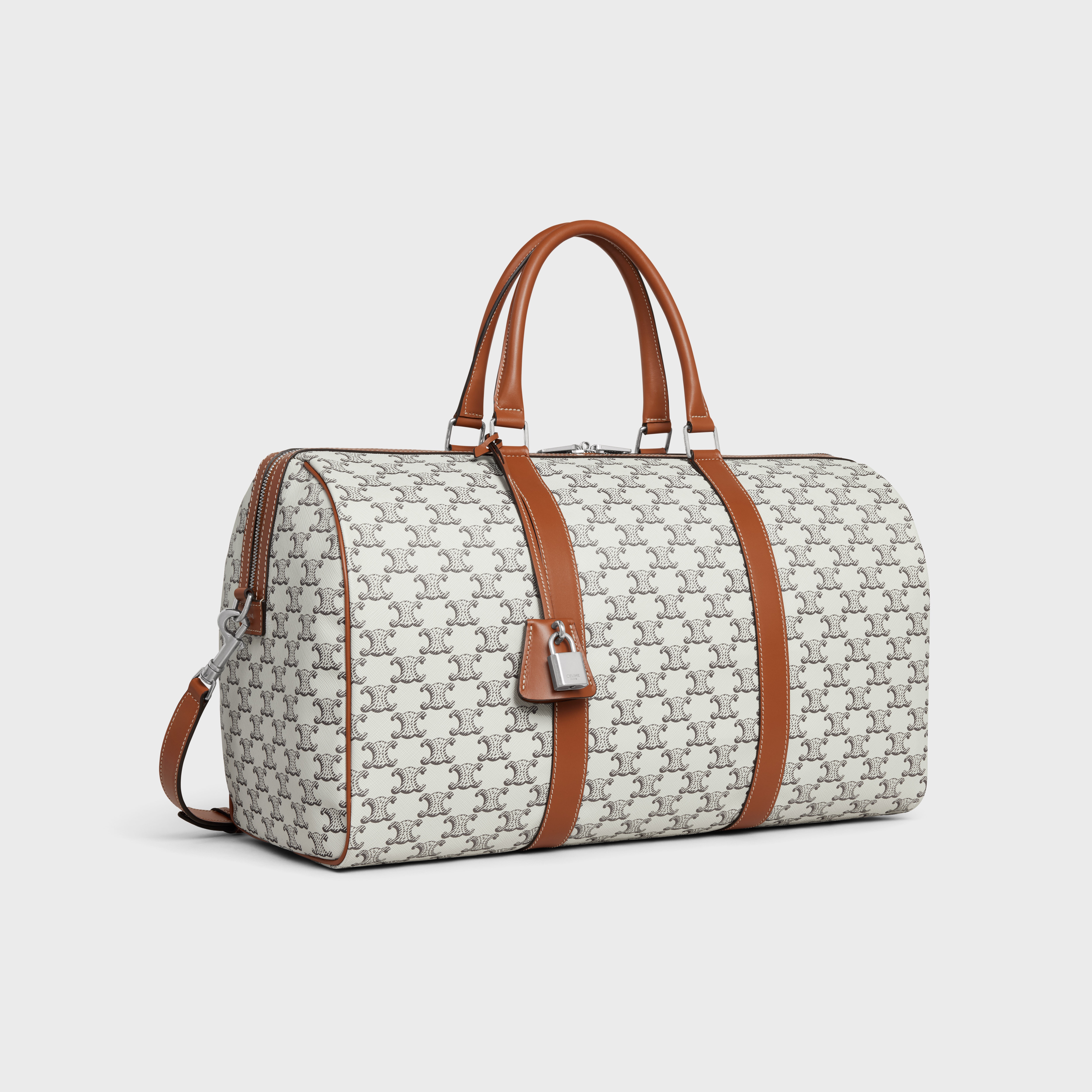 Medium Travel Bag in Triomphe Canvas and calfskin - 2