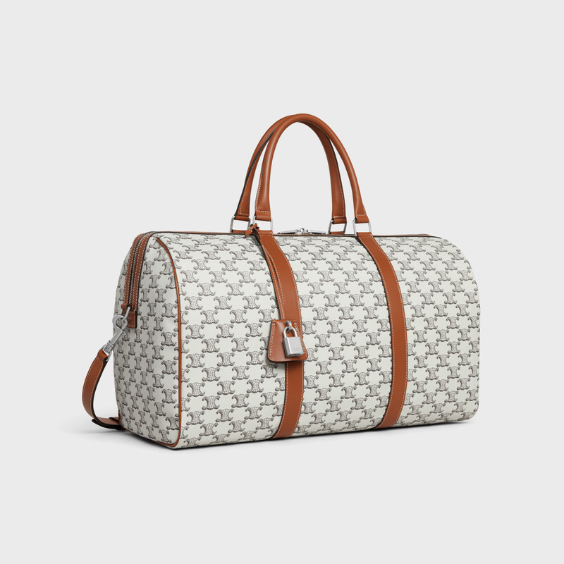 CELINE Medium Travel Bag in Triomphe Canvas and calfskin outlook