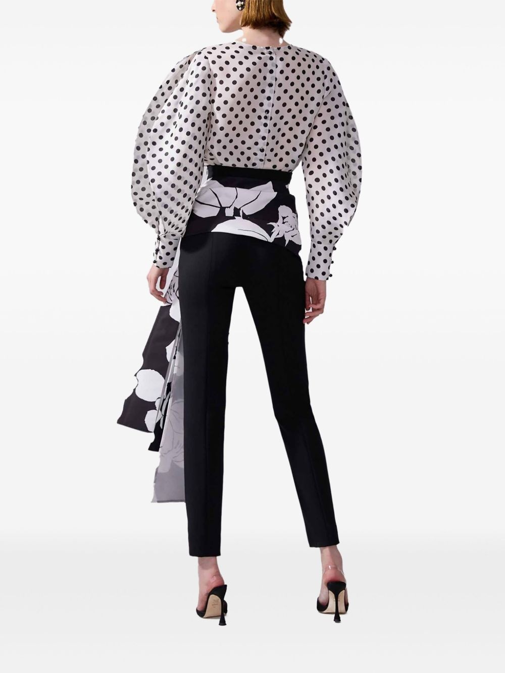 polka-dot silk blouse - 3