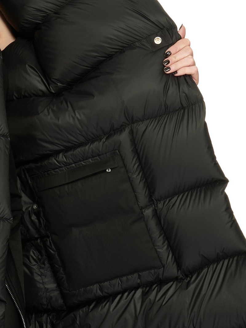Hooded quilted shell down coat 8