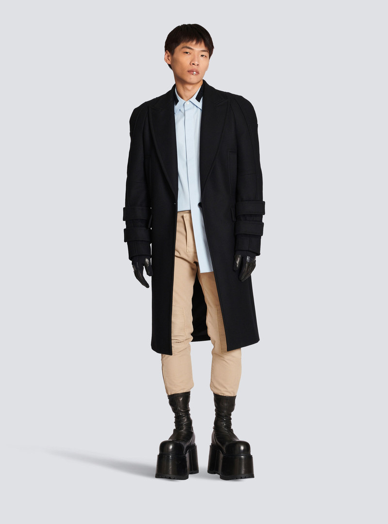 Balmain Long wool coat outlook