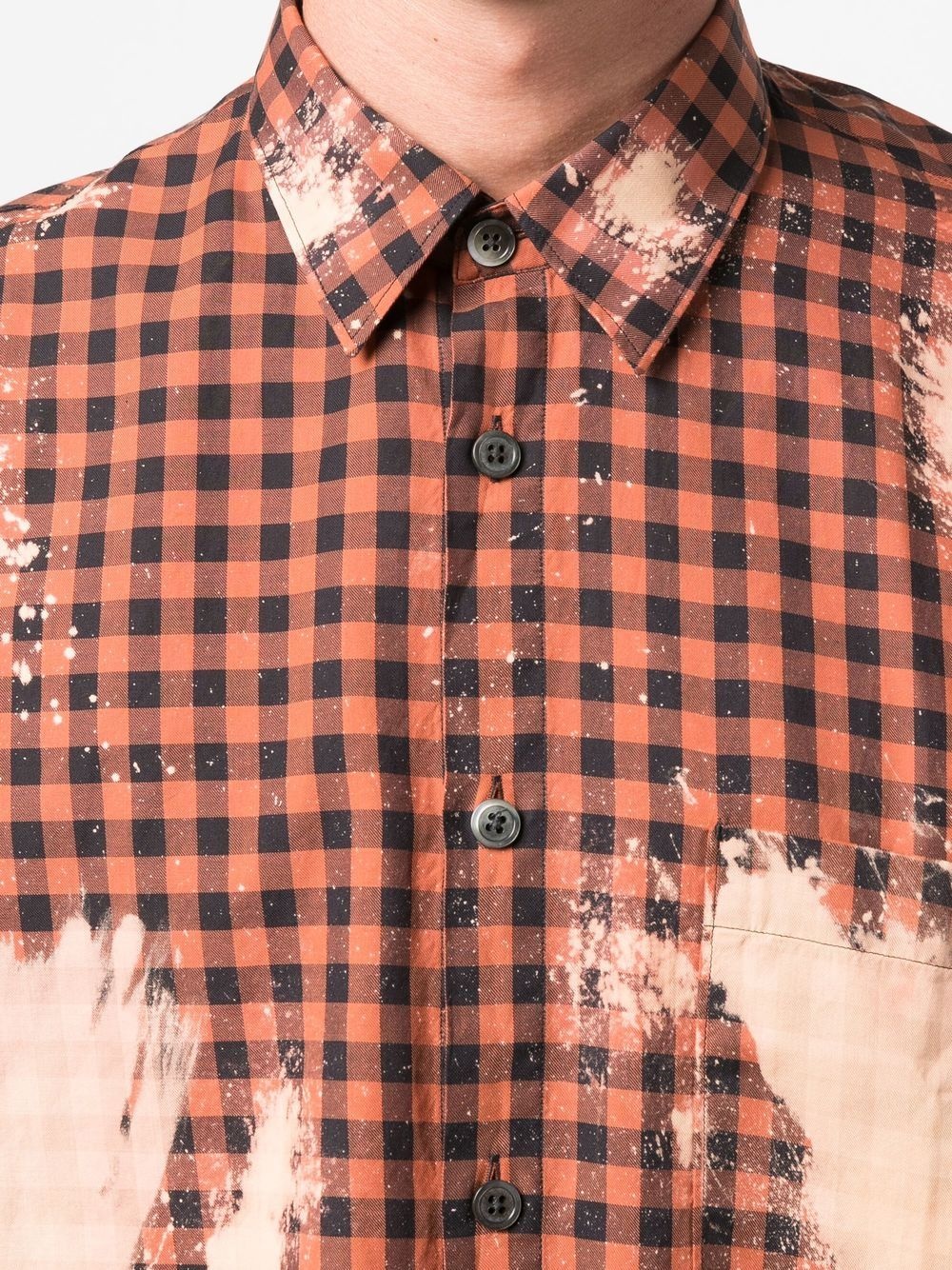 plaid paint-print shirt - 5