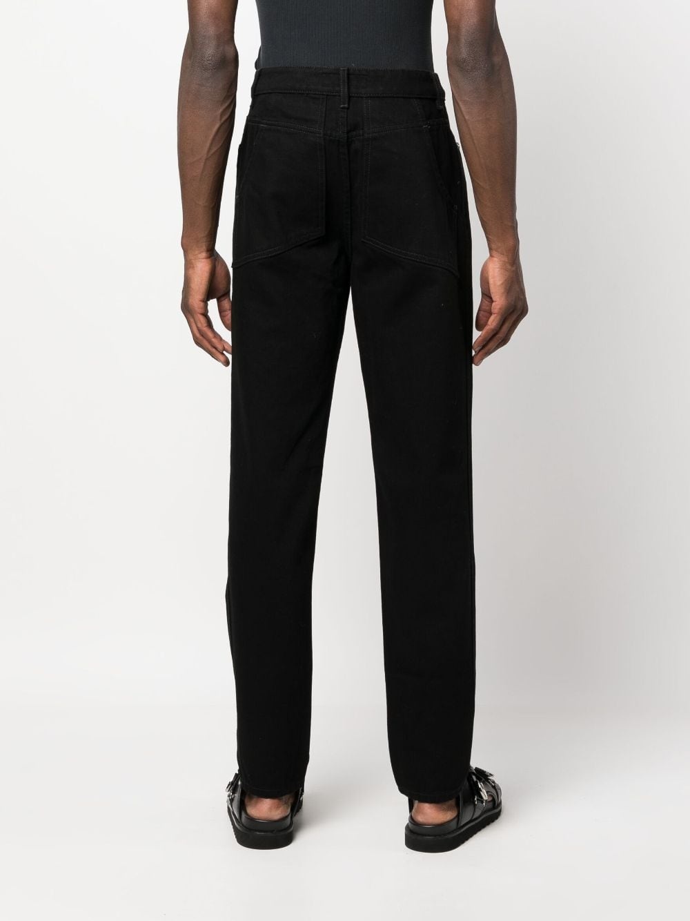 mid-rise tapered-leg trousers - 5