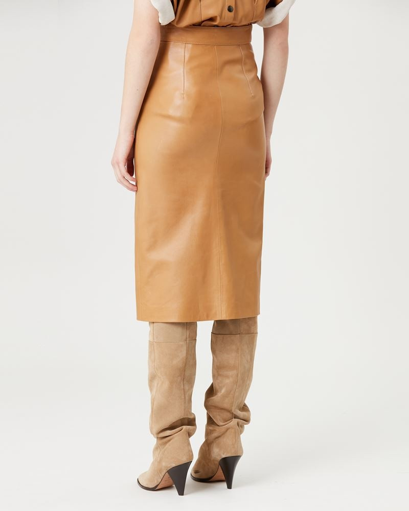 BLEHOR LEATHER MIDI SKIRT 5