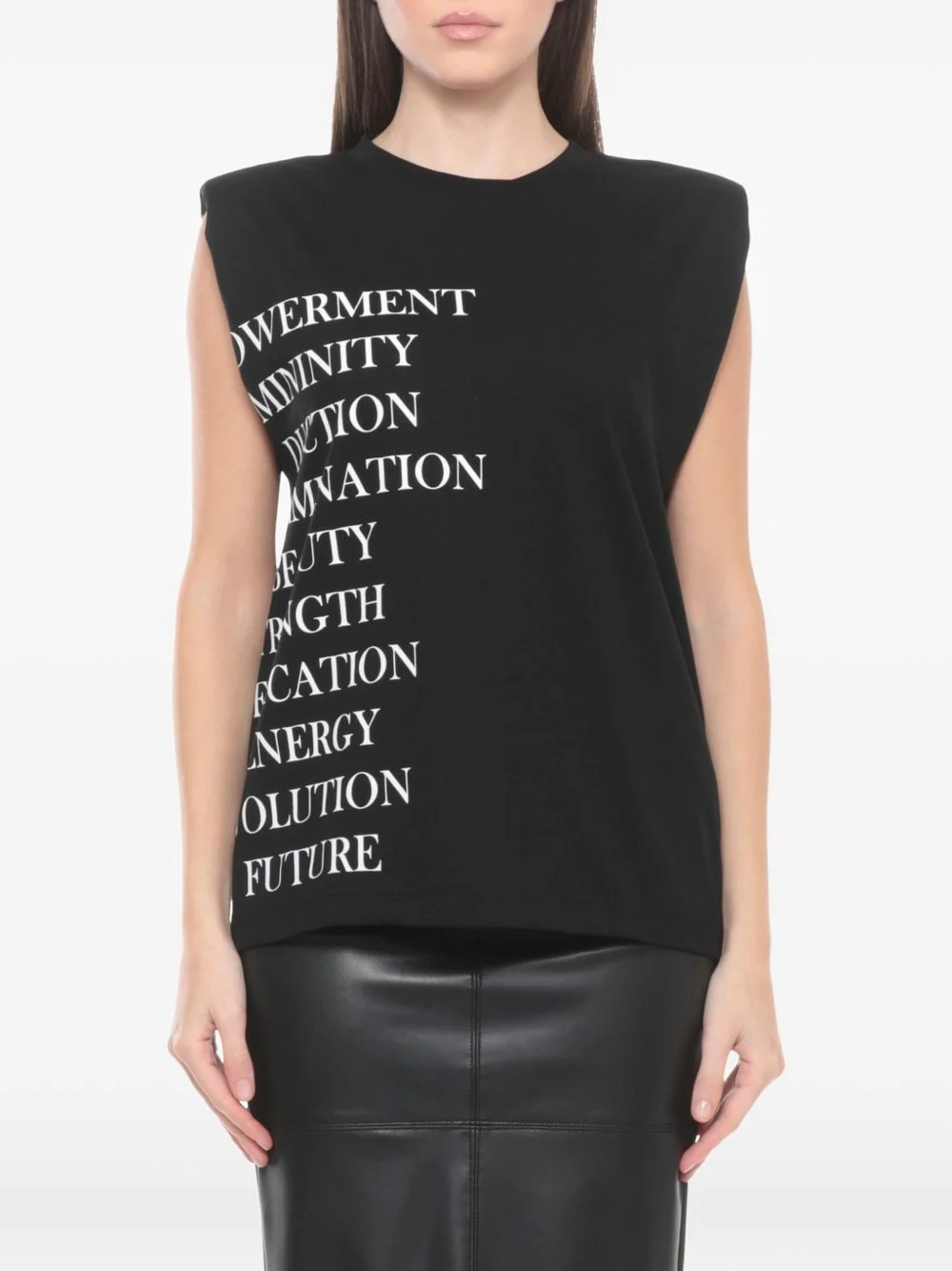 text print tank top - 1