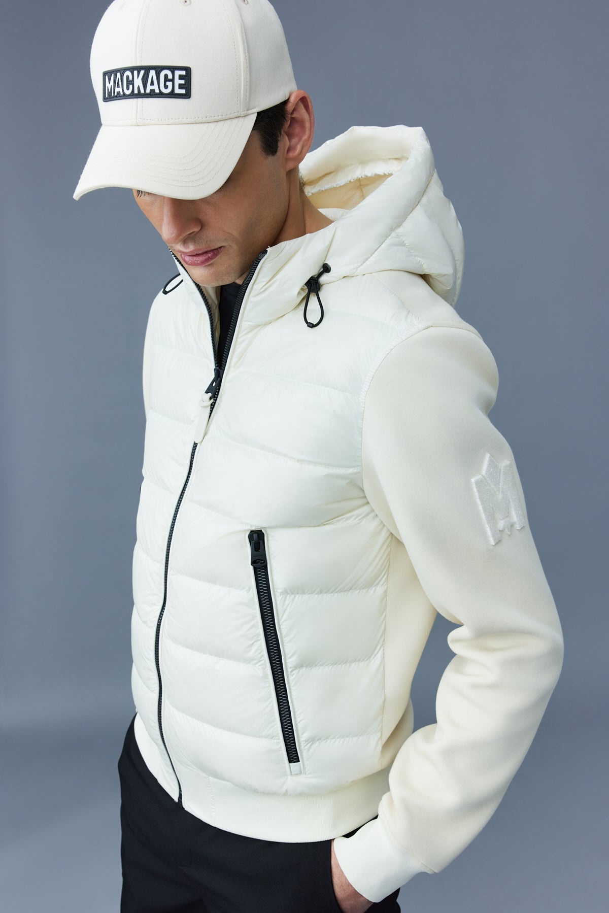 FRANK Double-face jersey bomber jacket with hood - 5