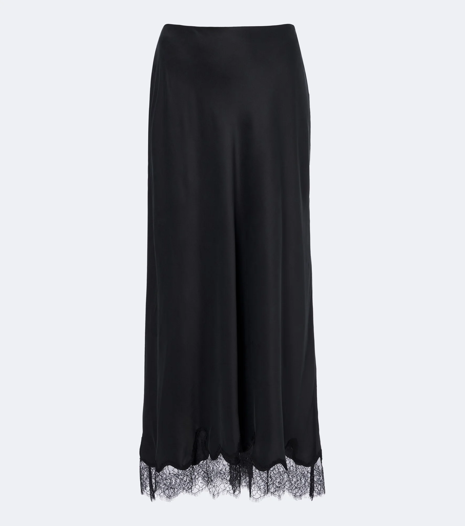 Kristin lace-trimmed silk maxi skirt - 1