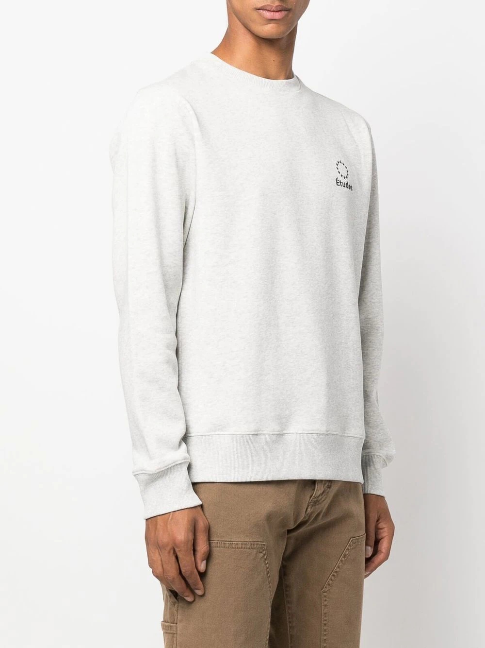 embroidered-logo sweatshirt - 3