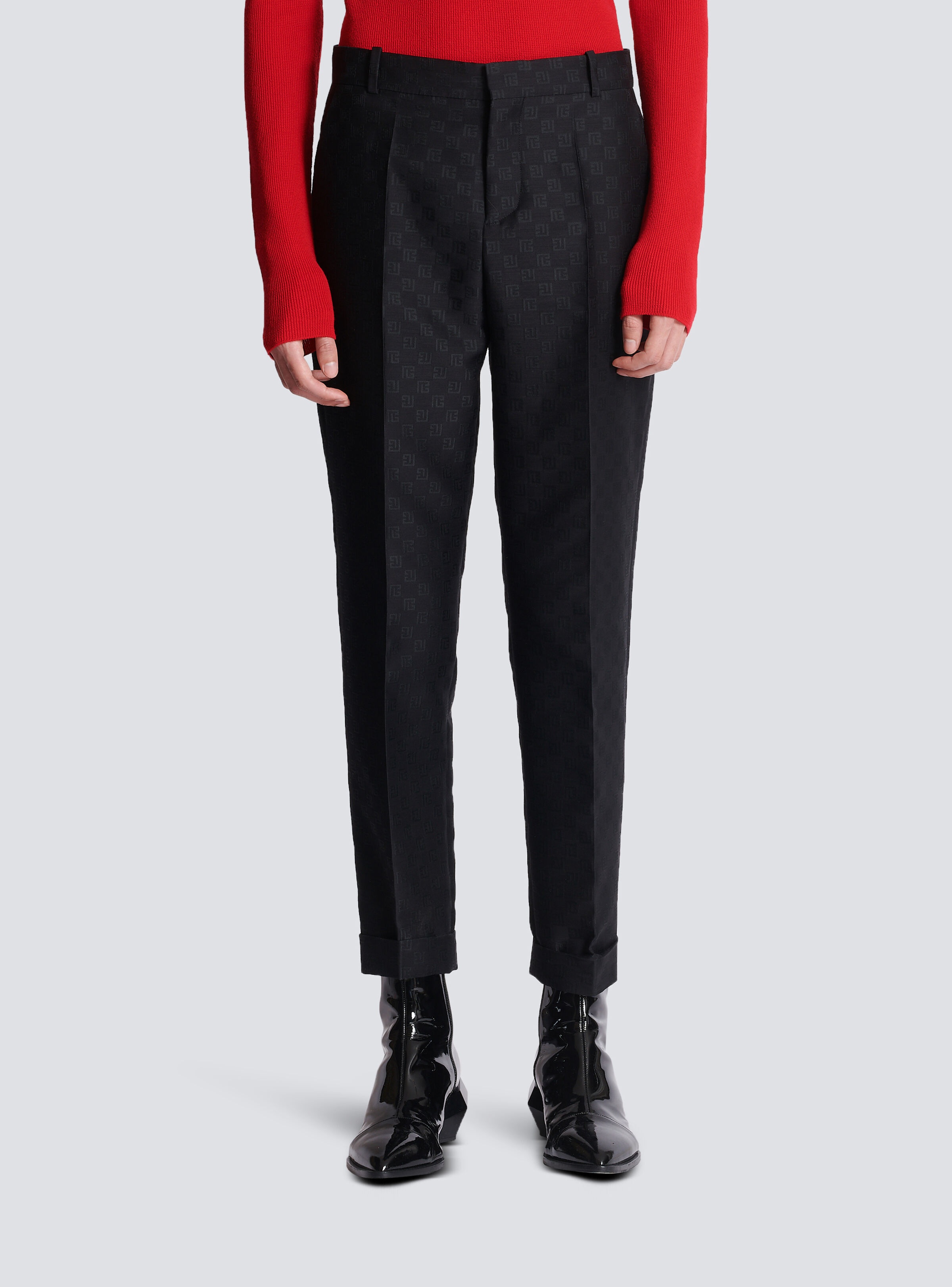 Straight-leg mini monogrammed trousers - 5